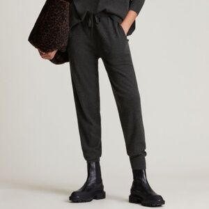 NWOT AllSaints Olly Cashmere Knit Joggers, Charcoal Grey, Size S